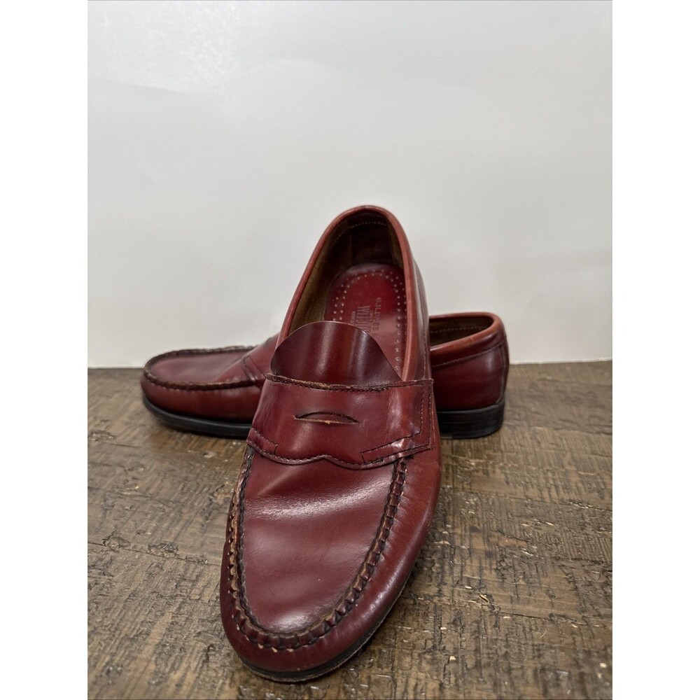 Weejuns GH Bass Mens Loafers 8D Wine Oxblood Leather Penny Loafers Slip On